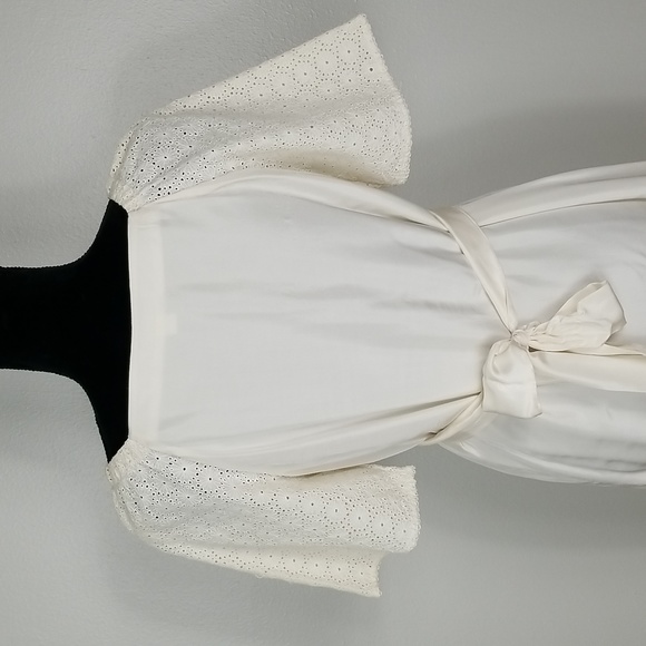 Banana Republic Ivory Silk Dress Size 6 - Picture 9 of 16